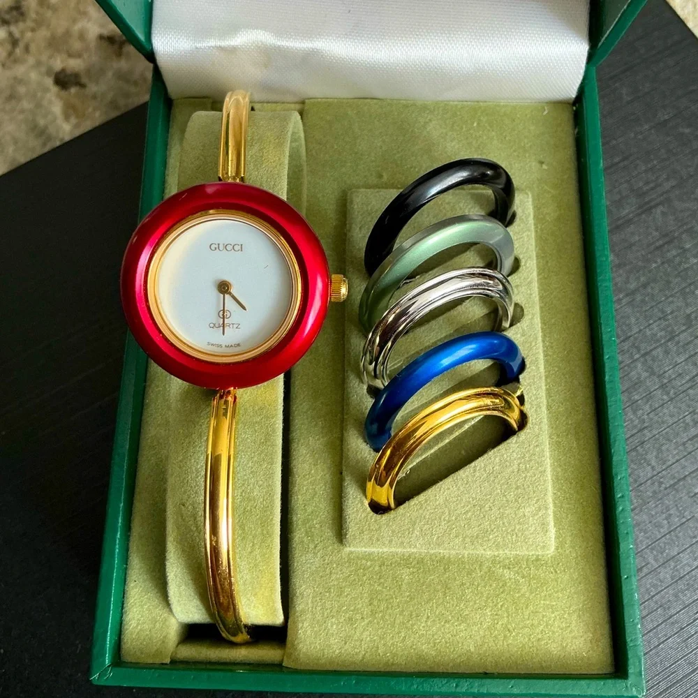 AUTHENTIC GUCCI watch set ❤️💚🖤💙💛 - Picture 10 of 13